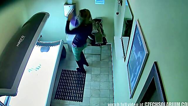 Hidden Web Camera - Bushy Cum-Aperture In Solarium