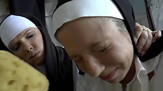 Domina Nun Dildo Asshole