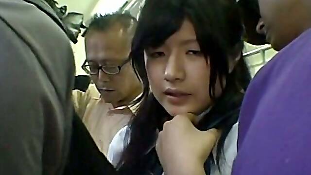 Innocent Schoolgirl Gangbanged In A Train