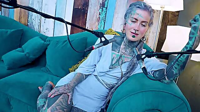 I Talk About F - Fear - Asmr Podcast Sfw Talking Goth Skinny Girl Dreadlocks Tattoo Model Inked Girl