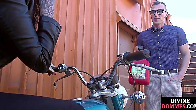 Milf Domina Dominates Over Naked Male In Bdsm Session