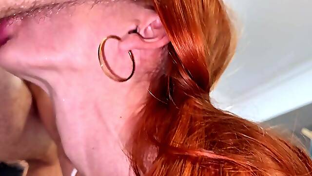 Redhead, Orgasm, Homemade, Facial