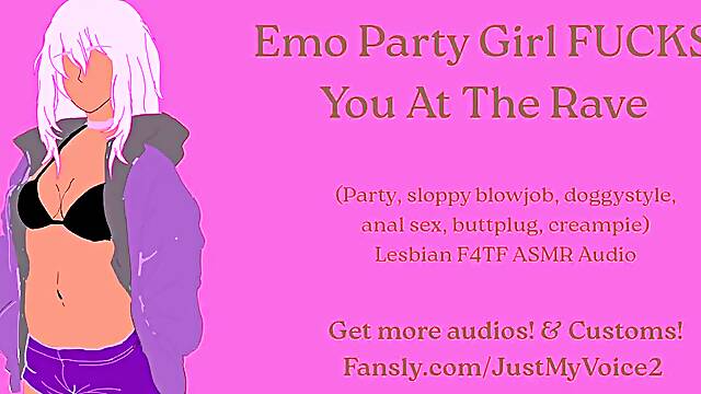 Goth Whore Wishes To Screw At The Party!! (F4Tf) Lesbo Asmr Audio