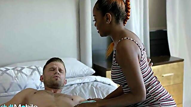 Adultmobile - Black Babe Betrays Her Boyfriend With His Father For Unforgettable Enjoyment And Cunt 