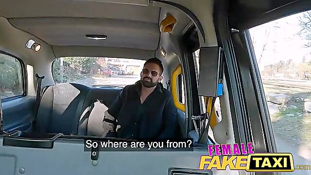 Female Fake Taxi That Babe Lets Her Passenger Play With Her Biggest Breasts