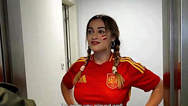 Large Booty Spanish Supporter Banged Anal And Double Penetration In Parking Lot After Soccer Match !