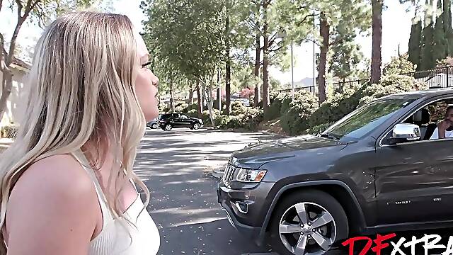 Dfxtra - Freshly Dumped Golden-Haired Takes Stranger’s Biggest Schlong