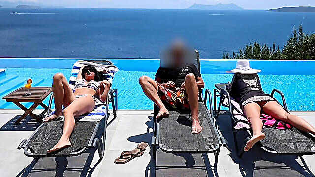 Public! His Wife Cant Satisfy Him, So This Chab Bangs Me Right By The Hotel Pool!