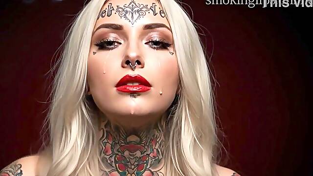 Smokin Fetish,Ai Video,Red Lipstick
