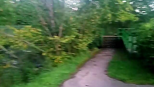 Pissing Into Bin In The Park