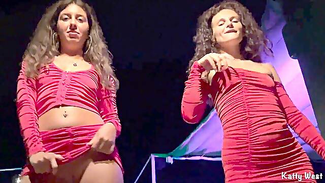 Two Hoes Dance At A Public Soiree And Show Cupcakes And Butts