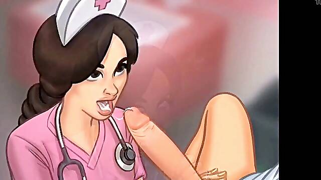 Mischievous Nurse Blowing Enormous Cock - Summertime Saga 8