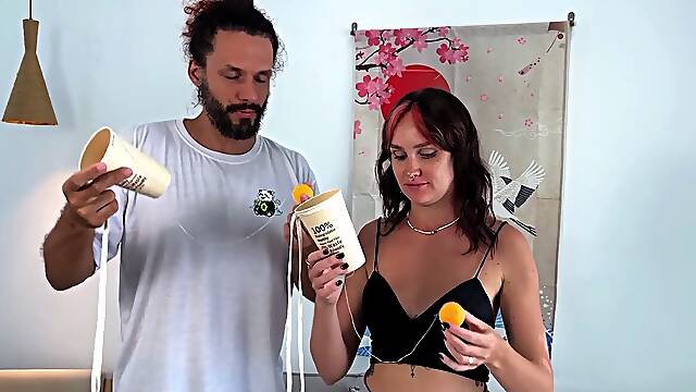 Railing On The Motorbike And Showcasing Her Marvelous Body To The Camera