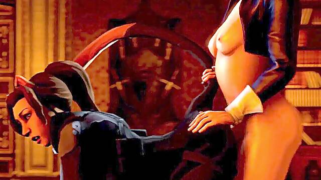 Bastet And Liz Rear End Poke