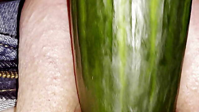 Stick That Cucumber In My Cock
