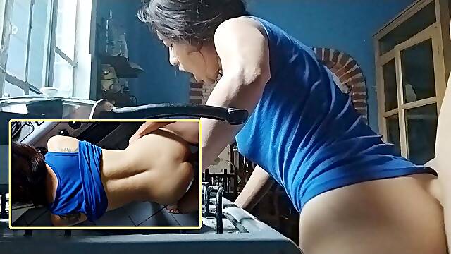 Used Housewife Just Woke Up To Pump Milk In The Kitchen