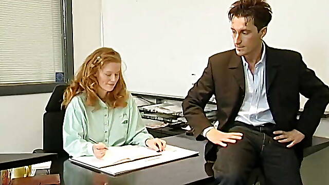 Job Interview Goes Very Differently Than She Thought. Horny Redhead Milf