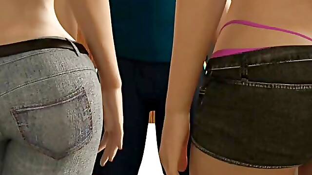 Thirsty For My Guest #6 Audrey Gave Me A Footjob - Jenna Let Me Play With Her Tits