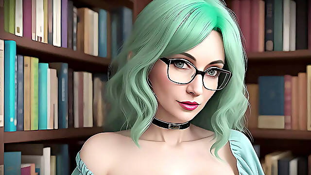 Beautiful Green Hair Librarians With Big Tits