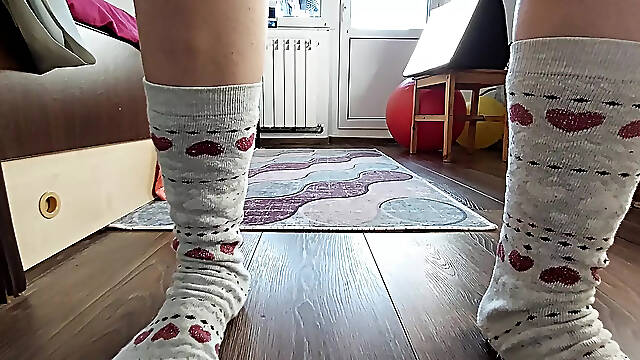 Sexy Wife Does Yoga Naked. Sexy Hairy Brunette, Big Tits, Big Ass.