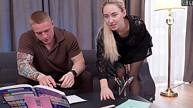 The Tutor Tried To Teach This Guy English, But He Was Only Interested In Fucking Her