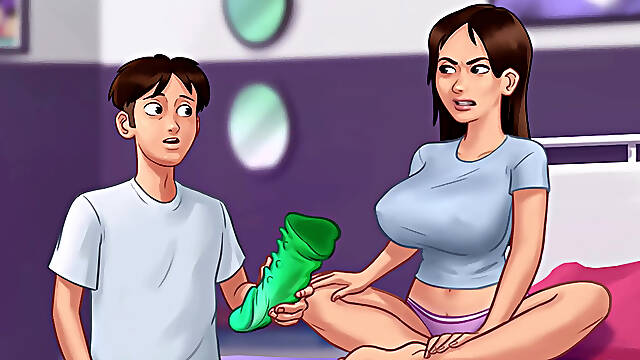 Summertime Saga, She Gave Him A Handjob In The Shower And Cleaned Him Up.