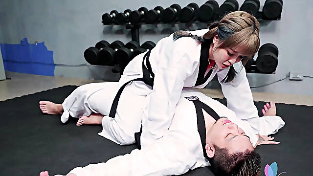 Bad Bad Fucks Her Karate Master In The Dojo