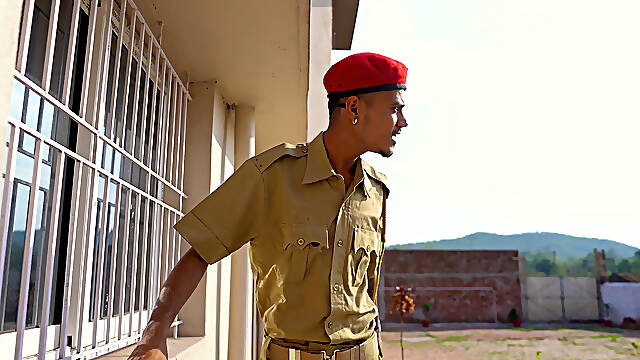 The Policeman Saw The Girl Having Sex And Then He Also Had Sex With Her Hard