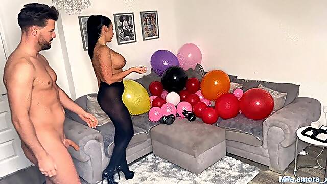 Balloon Popping Foreplay And Fuck