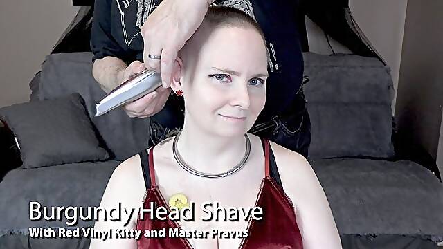 Burgundy Head Shave 1K