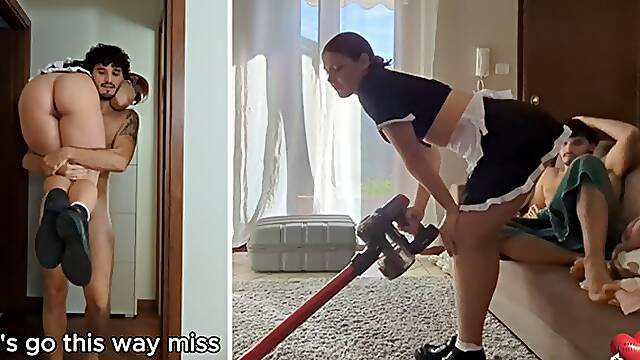 Slutty Cleaning Lady Was Fucked Hard From The Houseowner (English Subtitles)