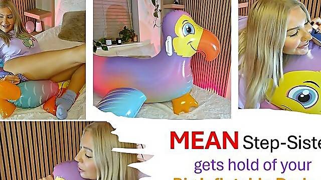 Mean Step-Sister Gets Hold Of Your Big Inflatable Dodo