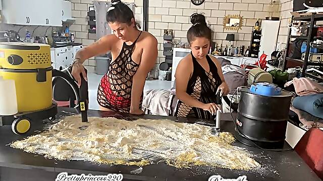 Milfs Vacuum Cleaning