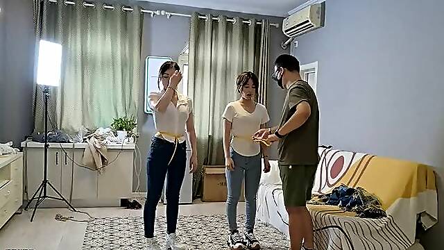 Two Girls Were Tied Together, Their Mouths Gagged, And Placed On The Ground (Chinese Model)