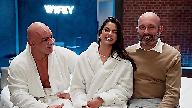 Christian Clay Fucked Misty Addams' Long-Haired Brunette Wife Backstage