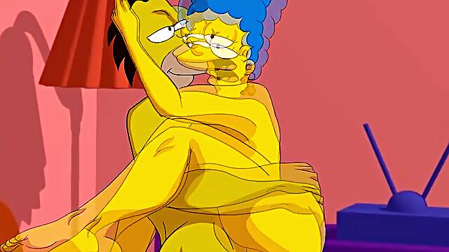 Marge Enjoys Lenny To The Fullest ���� (The Simpsons Hentai)