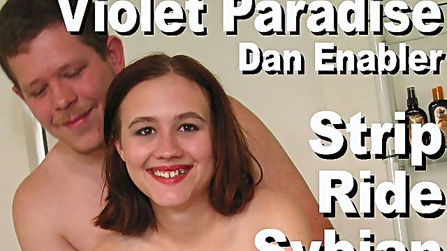 Violet Paradise & Dan Enabler Strip & Ride Sybian