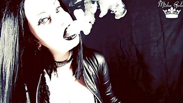 Goth Darkside Smoking Joi And Tease