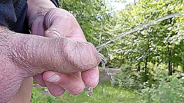 I Like Hold His Dick When Pee And Make Wet My Hands And I Play With Foreskin