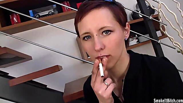 Smoking, Short Hair, Fetish, Solo