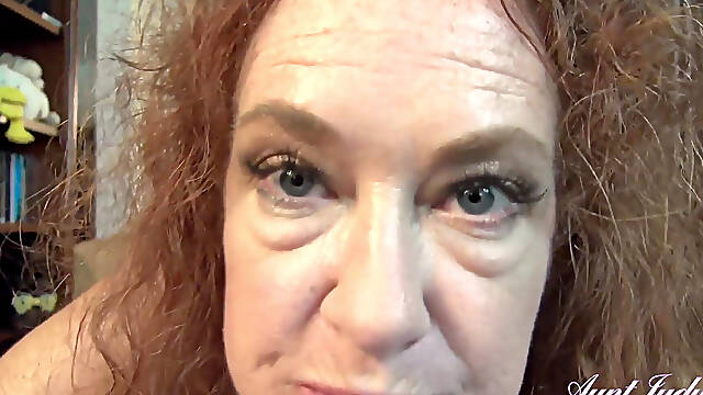 Auntjudys - Your Horny Mature Step-Aunt Ms. Ginger Catches You Masturbating (Pov)