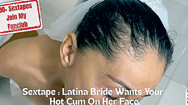Latina Bride Wants You To Color Her Face With Your Cream (Taster)