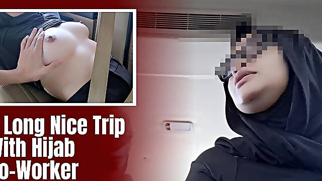 Taking A Hijab Co-Worker Out Of Town With A Office Car - Minokiiko