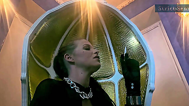 Stina Stone Femdom Smoking Human Ashtray Spitting Humiliation By German Mistress In Leather Gloves