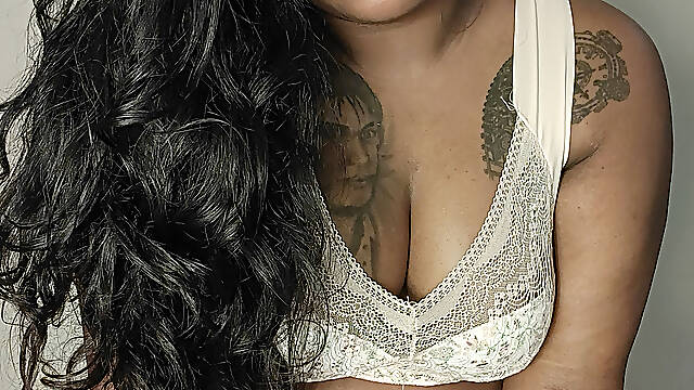 Desi, Chubby, Tattoo, Solo