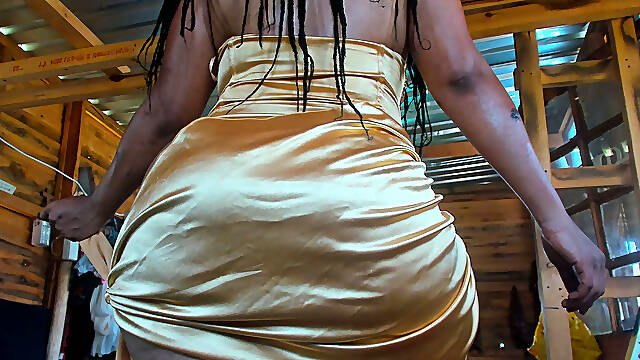 Trying On Sexy Short Dress Bought By Big Fan