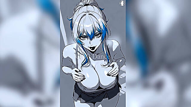 Busty Goth Rolling, Hot Dance Hot - Ai Generated