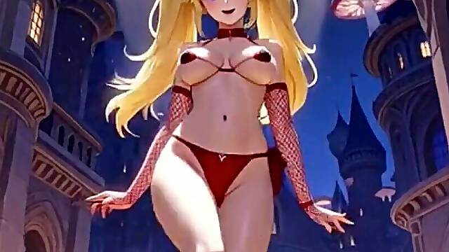 125. Princess Peach Topless Dance In Her Castle (Ai Animation)