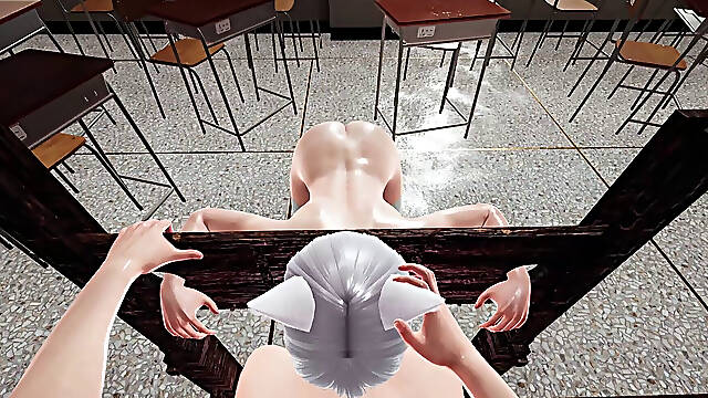 Anime Girl Yulina 3D Animation - Pov Handjob Dick Stroking, Hard Deepthroat Mouth Fuck & Swallowing,