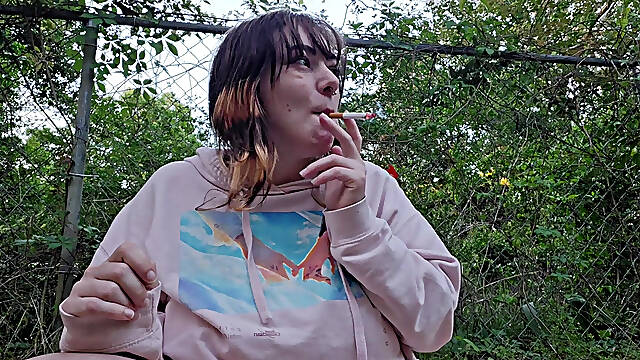 Smoking And Teaseing My Neighbors